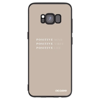 Picasee husă neagră din silicon pentru Samsung Galaxy S8 G950F - Positive Vibes