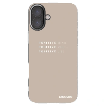 Picasee husă transparentă din silicon pentru Apple iPhone 16 Plus - Positive Vibes