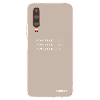 Picasee husă transparentă din silicon pentru Huawei P30 - Positive Vibes