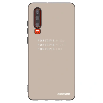 Picasee husă neagră din silicon pentru Huawei P30 - Positive Vibes