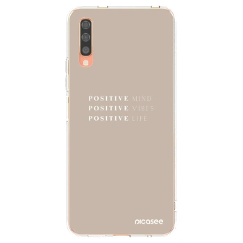 Picasee husă transparentă din silicon pentru Samsung Galaxy A70 A705F - Positive Vibes