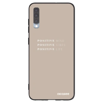 Picasee husă neagră din silicon pentru Samsung Galaxy A70 A705F - Positive Vibes