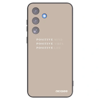 Picasee husă neagră din silicon pentru Samsung Galaxy S25 FE 5G - Positive Vibes