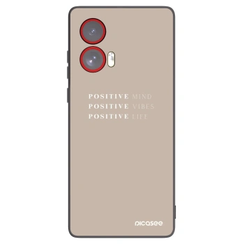 Picasee husă neagră din silicon pentru Motorola Edge 50 Fusion - Positive Vibes