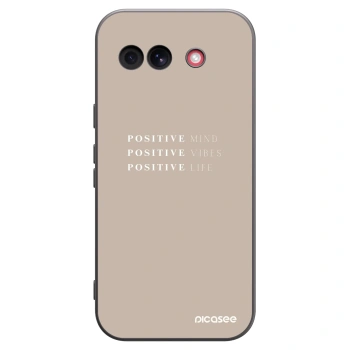 Picasee husă neagră din silicon pentru Google Pixel 10a - Positive Vibes