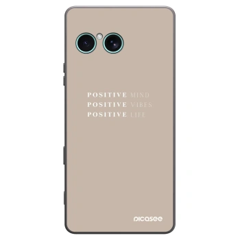 Picasee husă neagră din silicon pentru Sony Xperia 10 VII - Positive Vibes