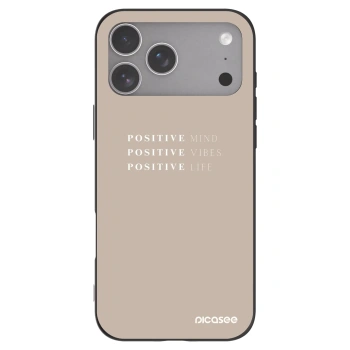 Picasee husă neagră din silicon pentru Apple iPhone 18 Pro Max - Positive Vibes