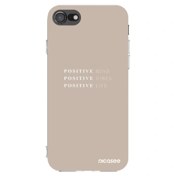 Picasee husă transparentă din silicon pentru Apple iPhone 8 - Positive Vibes