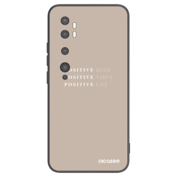 Picasee husă neagră din silicon pentru Xiaomi Mi Note 10 (Pro) - Positive Vibes