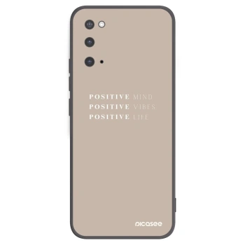 Picasee husă neagră din silicon pentru Samsung Galaxy S20 G980F - Positive Vibes