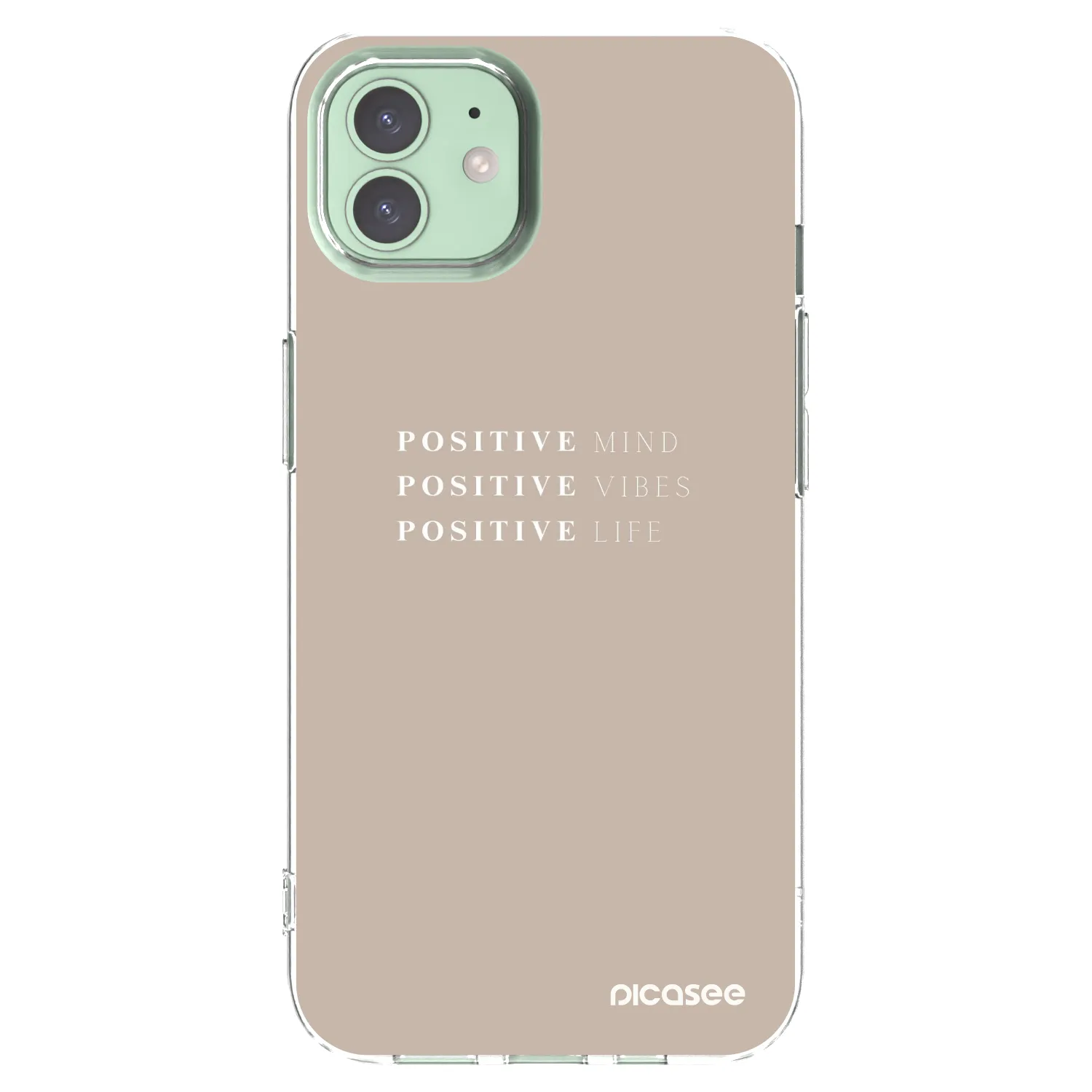 Picasee husă transparentă din silicon pentru Apple iPhone 12 Pro - Positive Vibes