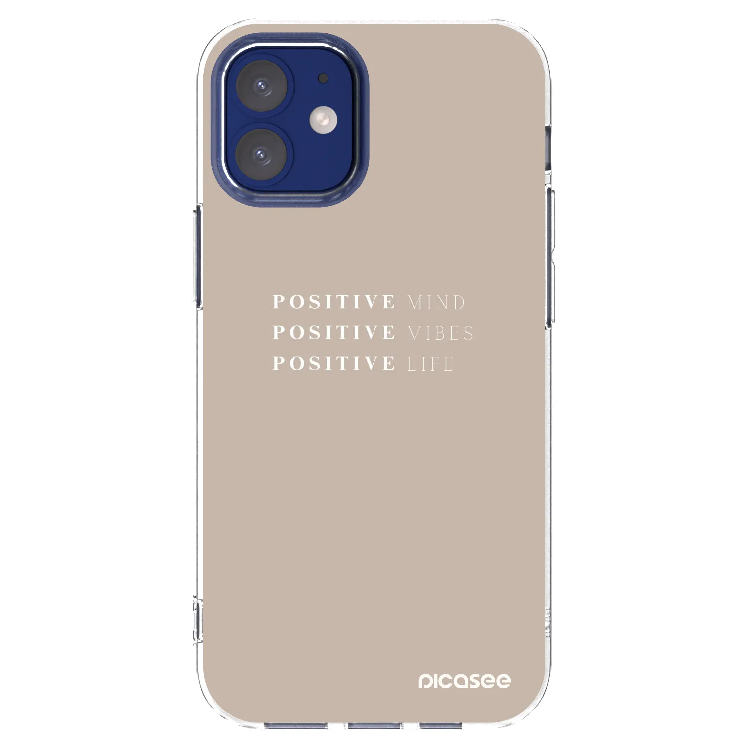 Picasee husă transparentă din silicon pentru Apple iPhone 12 mini - Positive Vibes