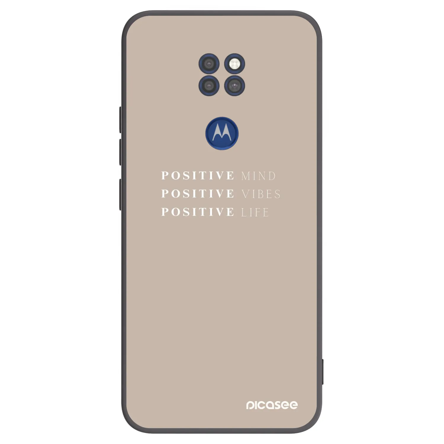 Picasee husă neagră din silicon pentru Motorola Moto G9 Play - Positive Vibes