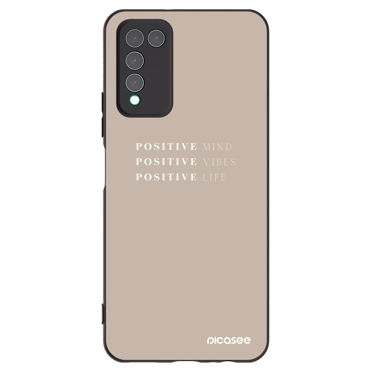 Picasee husă neagră din silicon pentru Honor 10X Lite - Positive Vibes