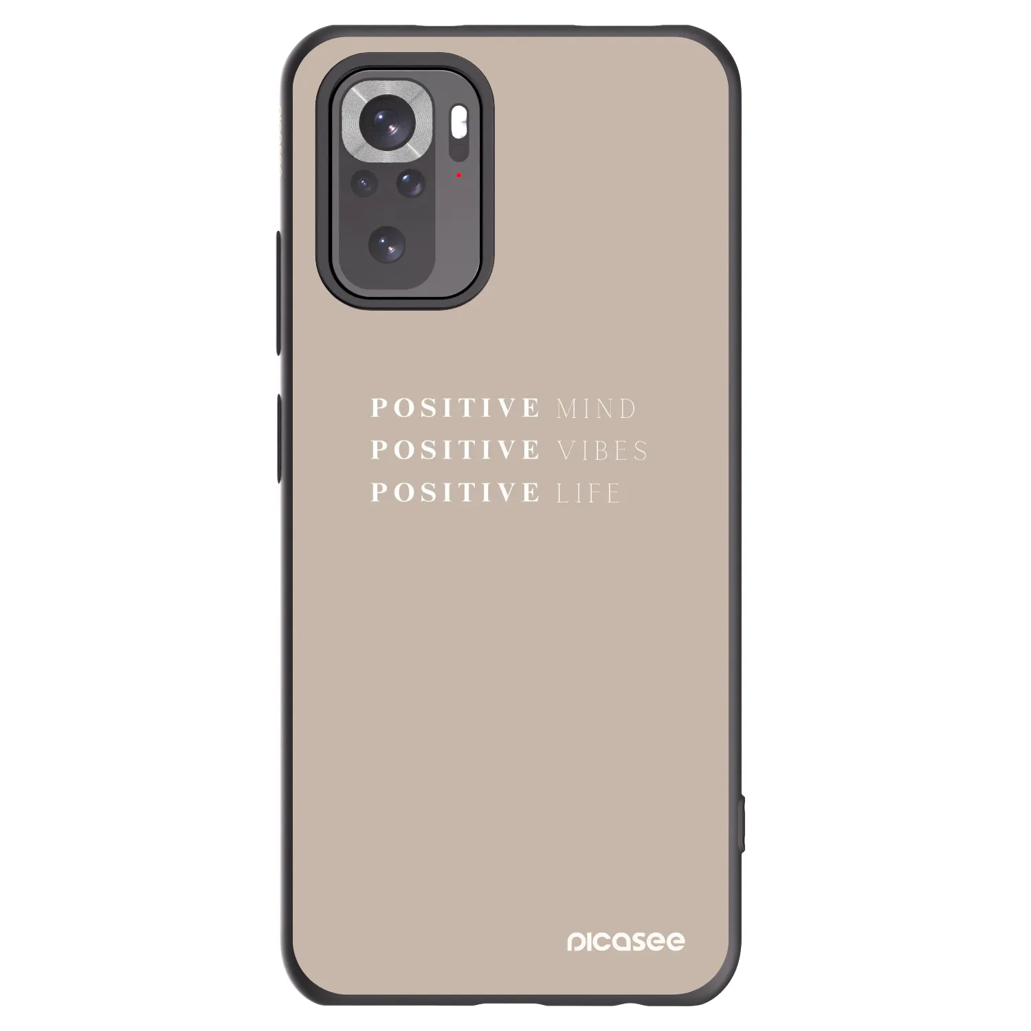 Picasee husă neagră din silicon pentru Xiaomi Redmi Note 10 - Positive Vibes