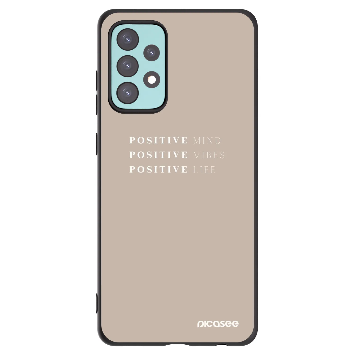 Picasee husă neagră din silicon pentru Samsung Galaxy A72 A725F - Positive Vibes