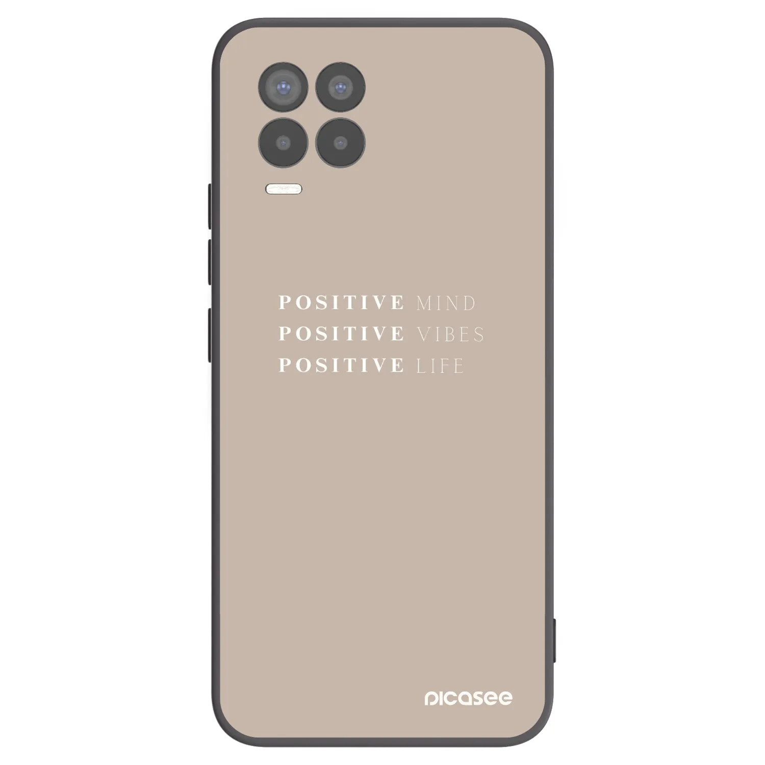 Picasee husă neagră din silicon pentru Realme 8 Pro - Positive Vibes