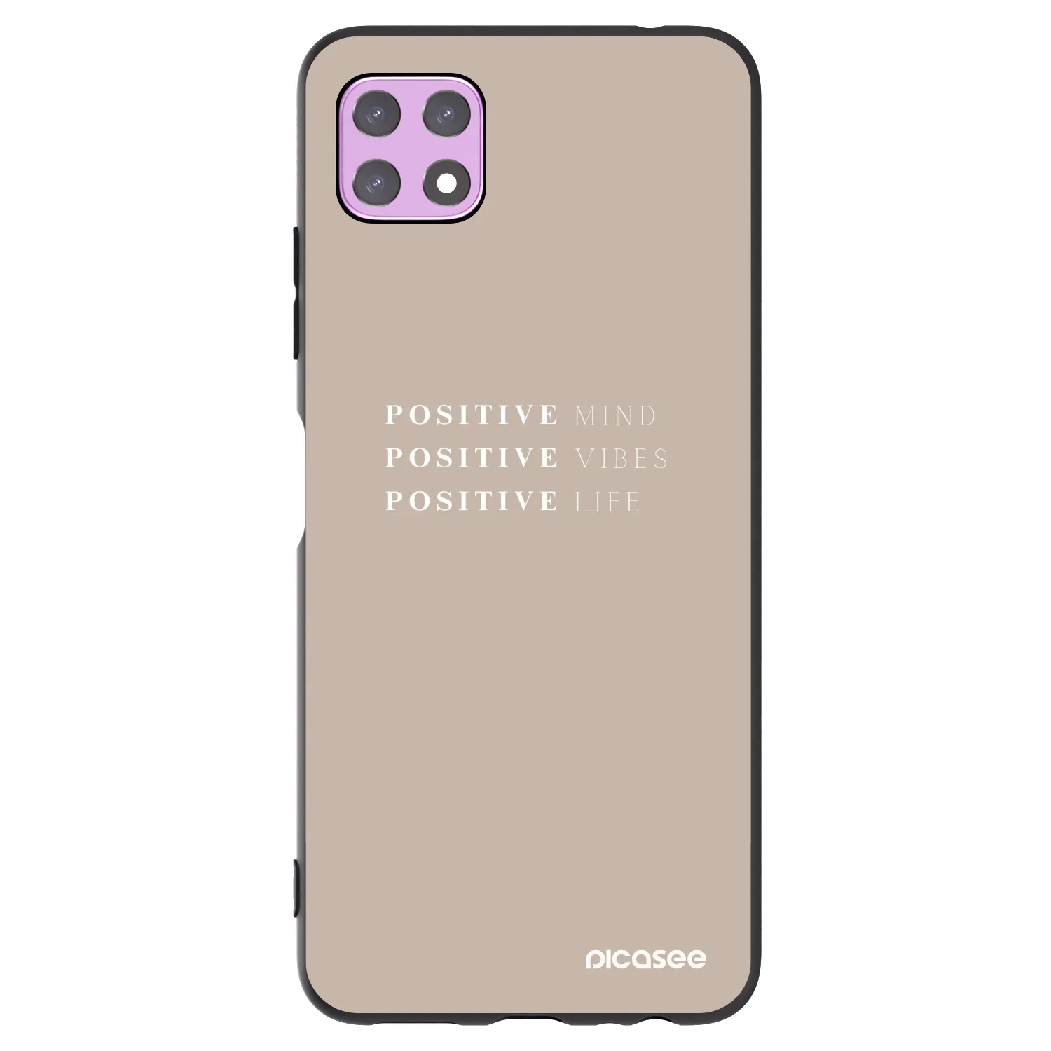 Picasee husă neagră din silicon pentru Samsung Galaxy A22 A226B 5G - Positive Vibes