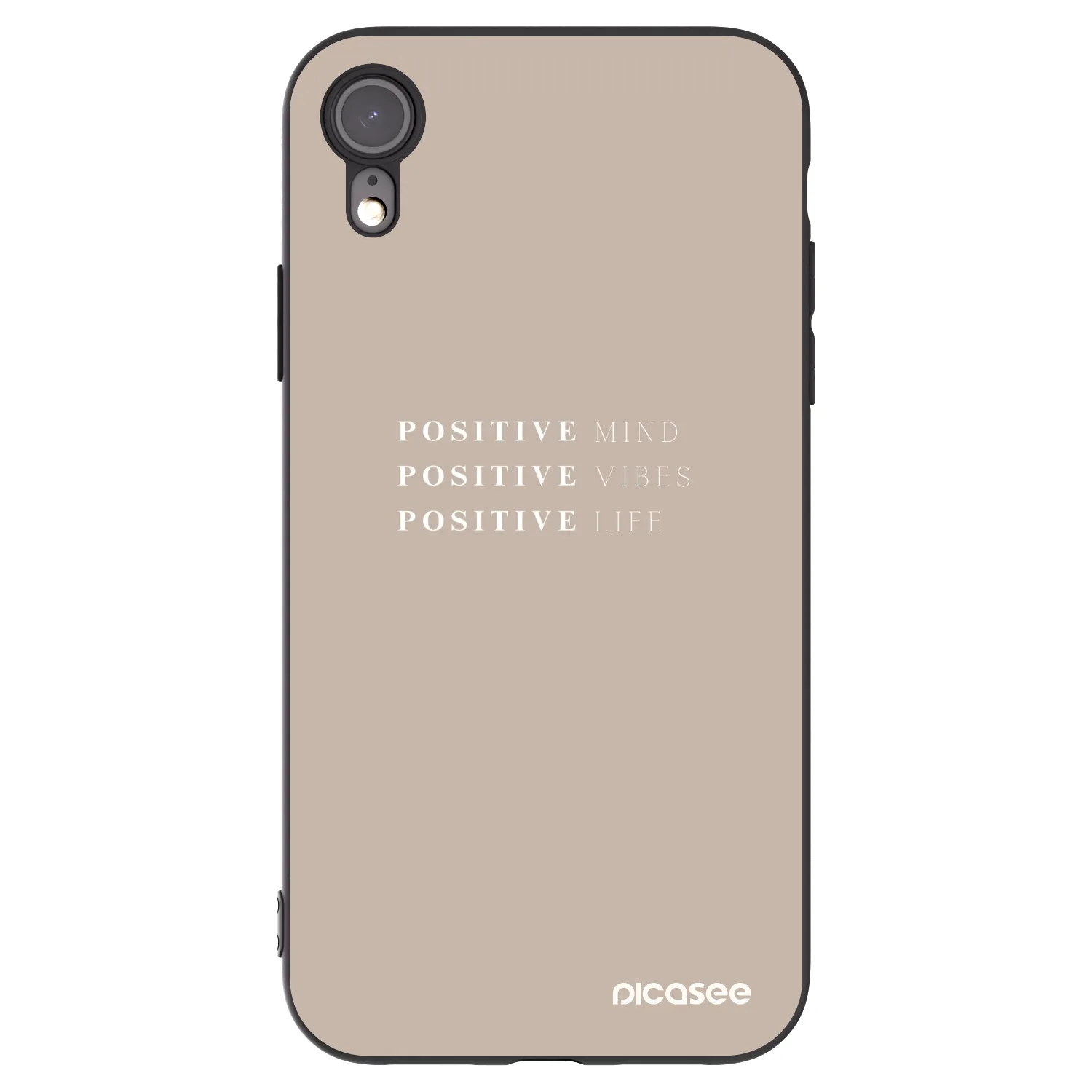 Picasee husă neagră din silicon pentru Apple iPhone 6 Plus/6S Plus - Positive Vibes