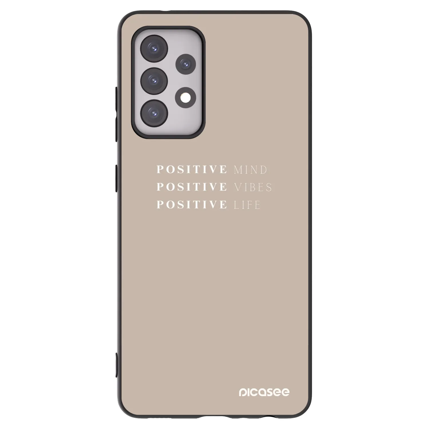 Picasee husă neagră din silicon pentru Samsung Galaxy A52s 5G A528B - Positive Vibes