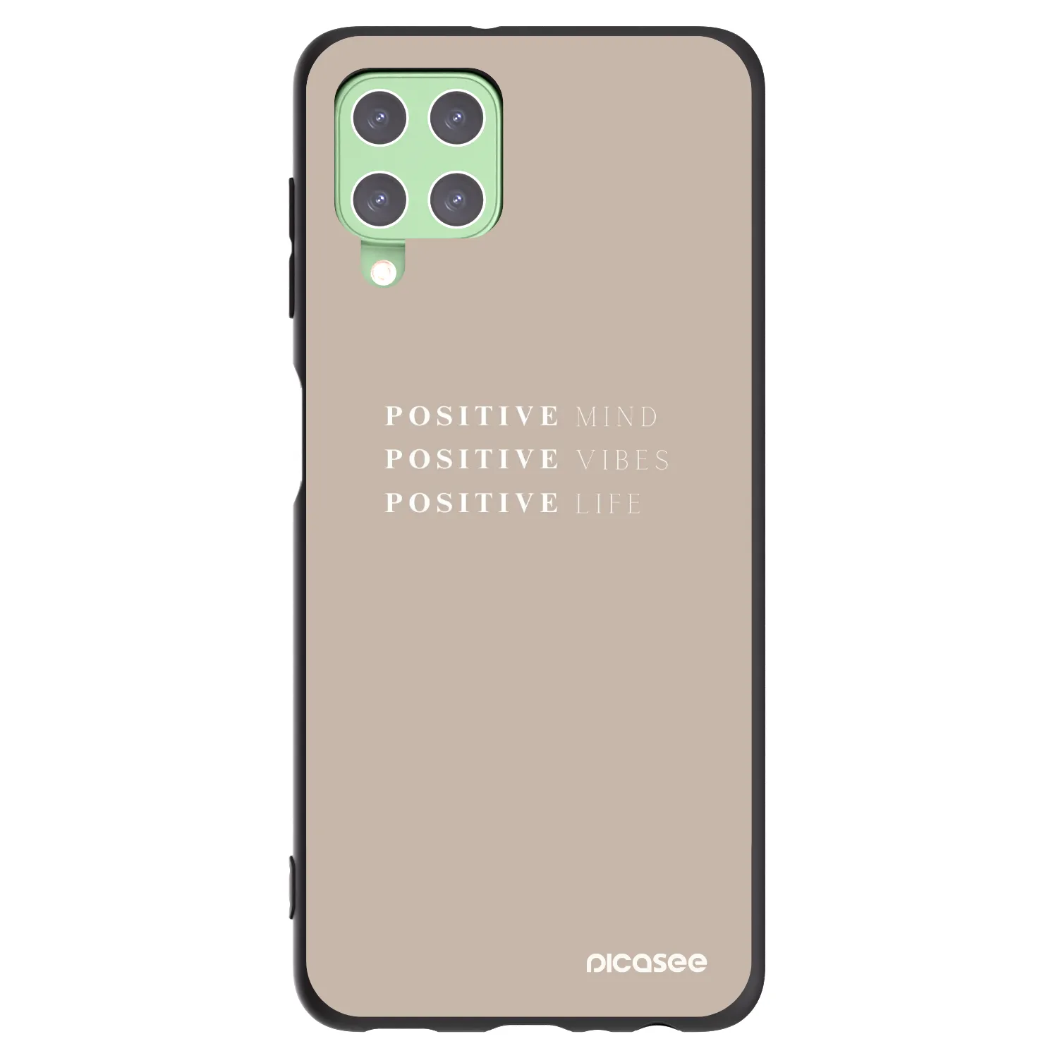 Picasee husă neagră din silicon pentru Samsung Galaxy A22 A225F 4G - Positive Vibes