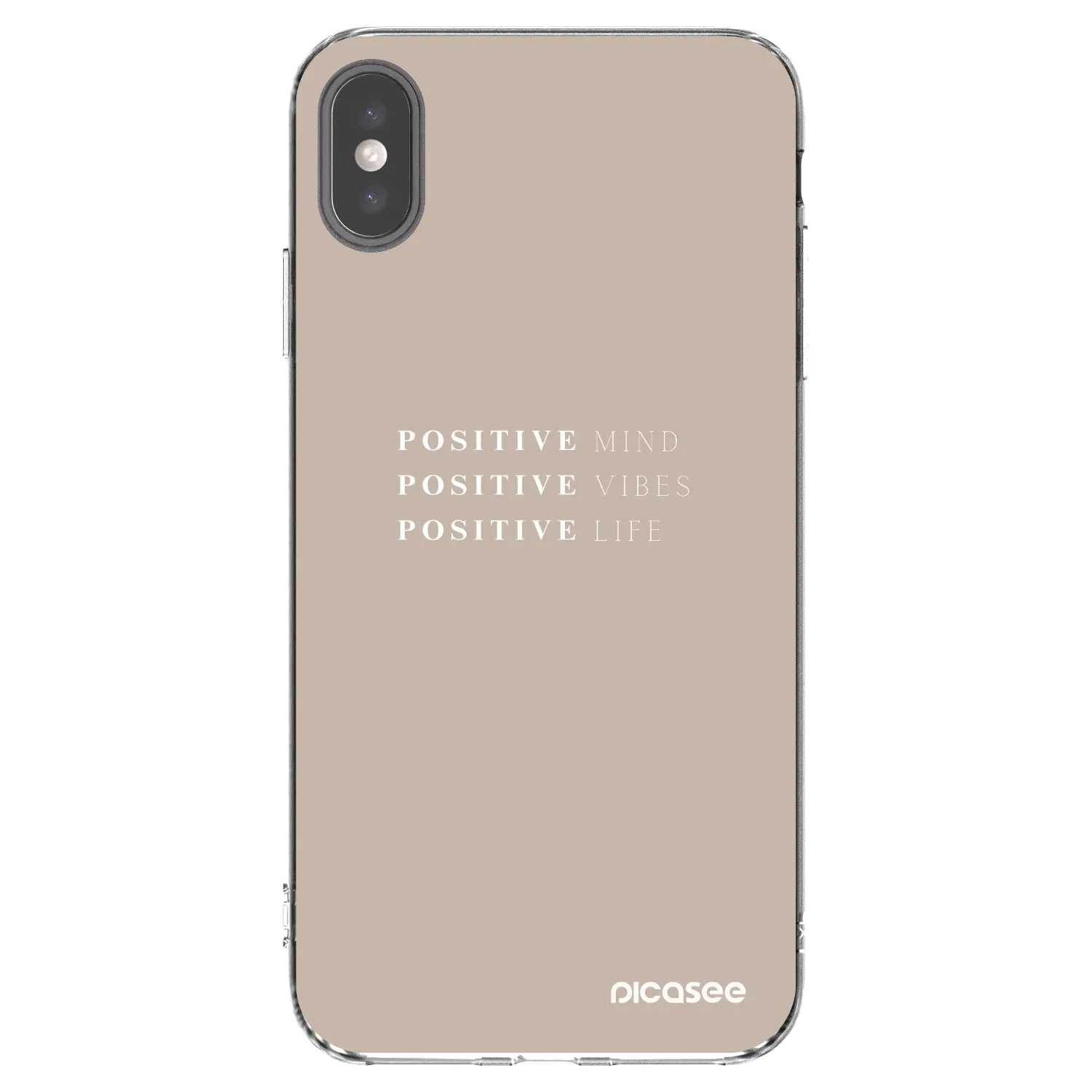 Picasee husă transparentă din silicon pentru Apple iPhone XS Max - Positive Vibes