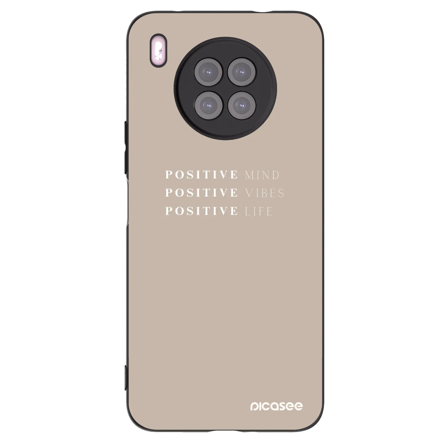 Picasee husă neagră din silicon pentru Huawei Nova 8i - Positive Vibes