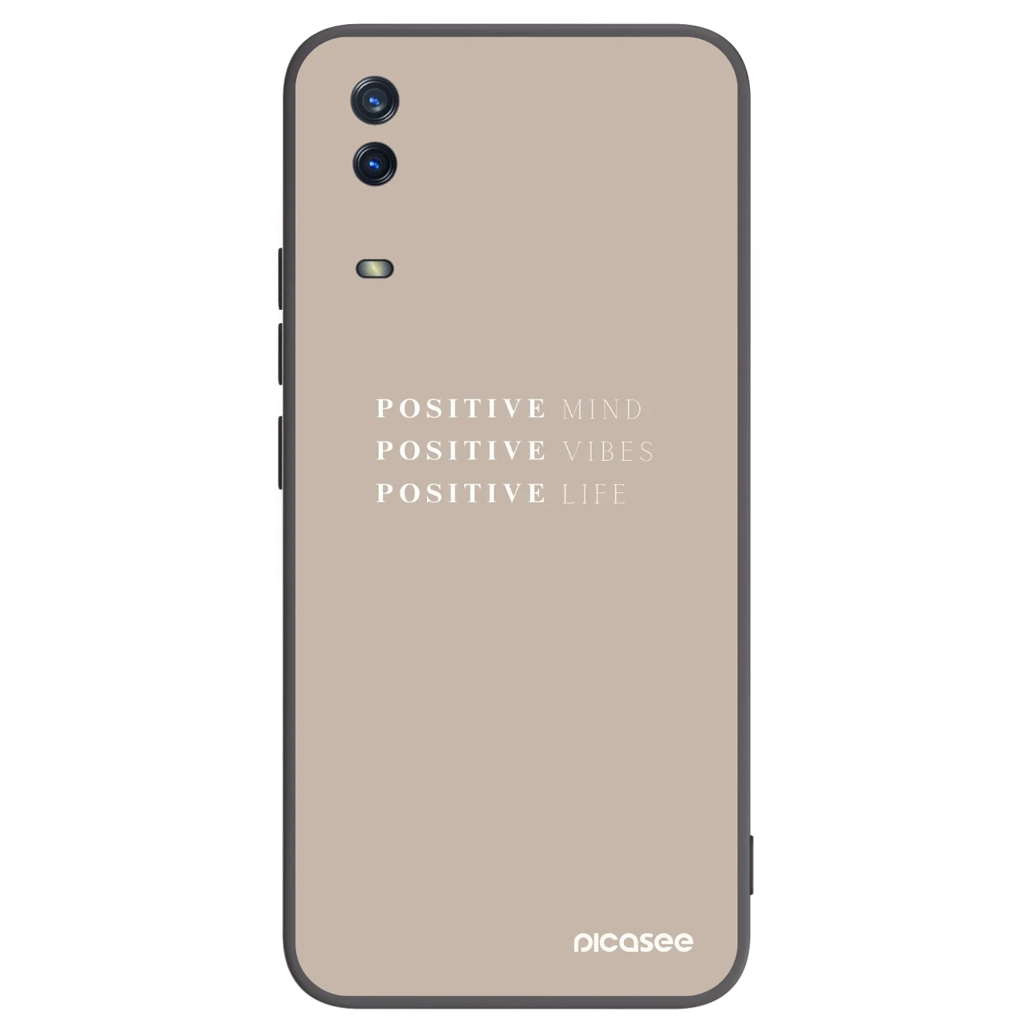 Picasee husă neagră din silicon pentru Vivo Y11s - Positive Vibes