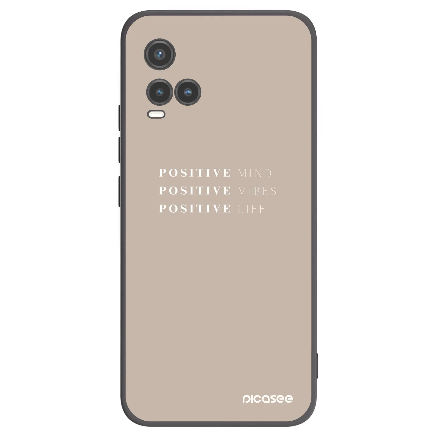 Picasee husă neagră din silicon pentru Vivo Y33s - Positive Vibes