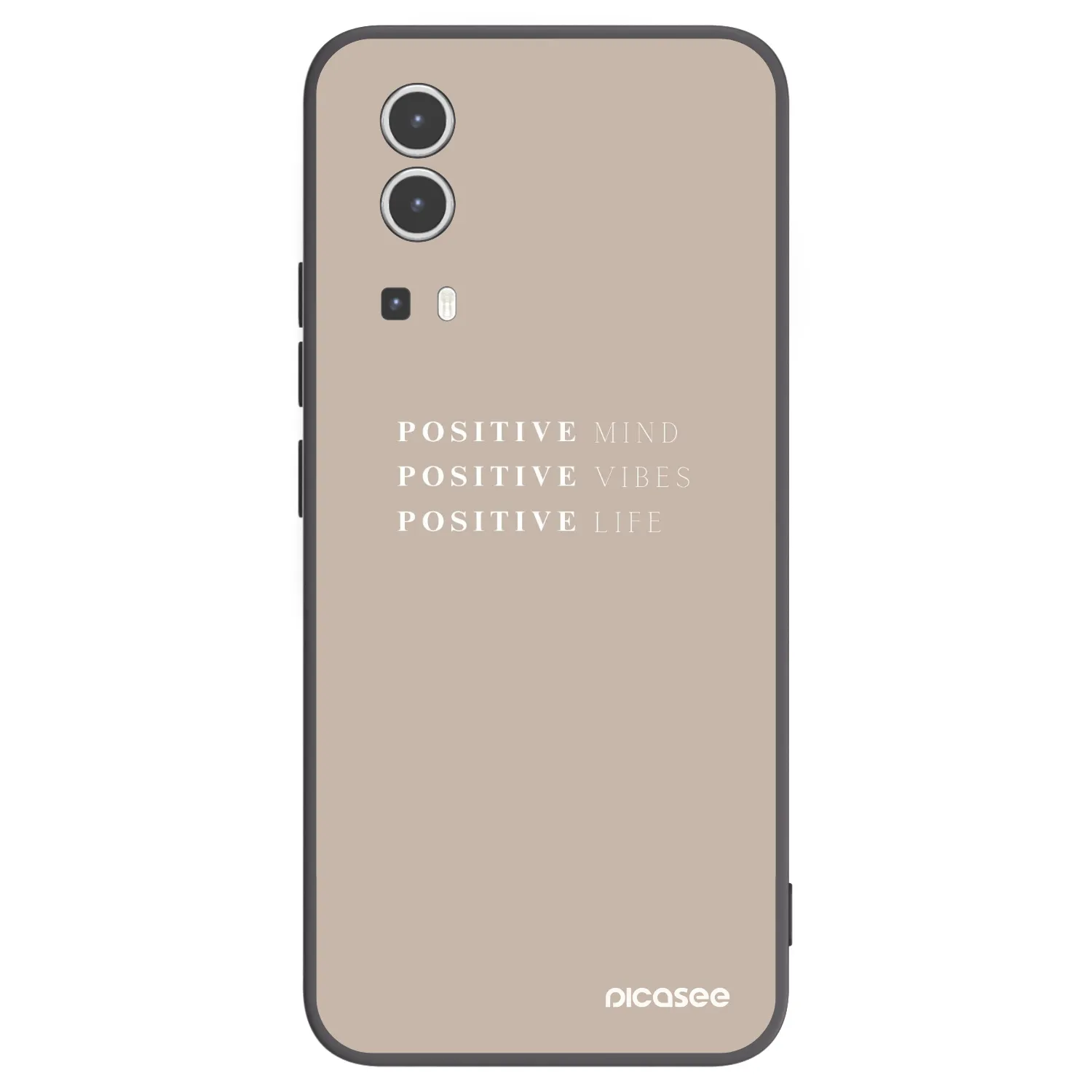 Picasee husă neagră din silicon pentru Vivo Y72 5G - Positive Vibes