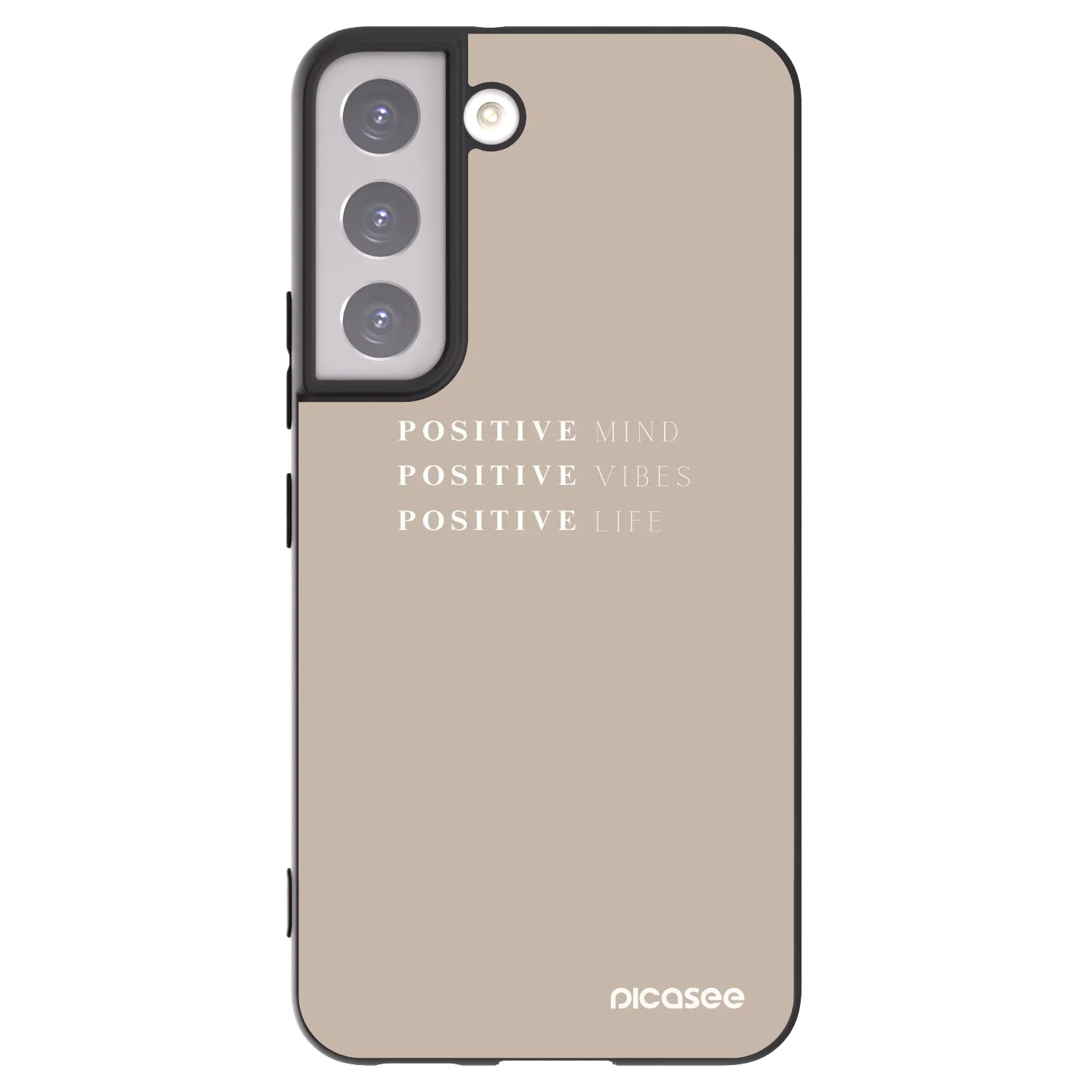 Picasee husă neagră din silicon pentru Samsung Galaxy S22 5G - Positive Vibes