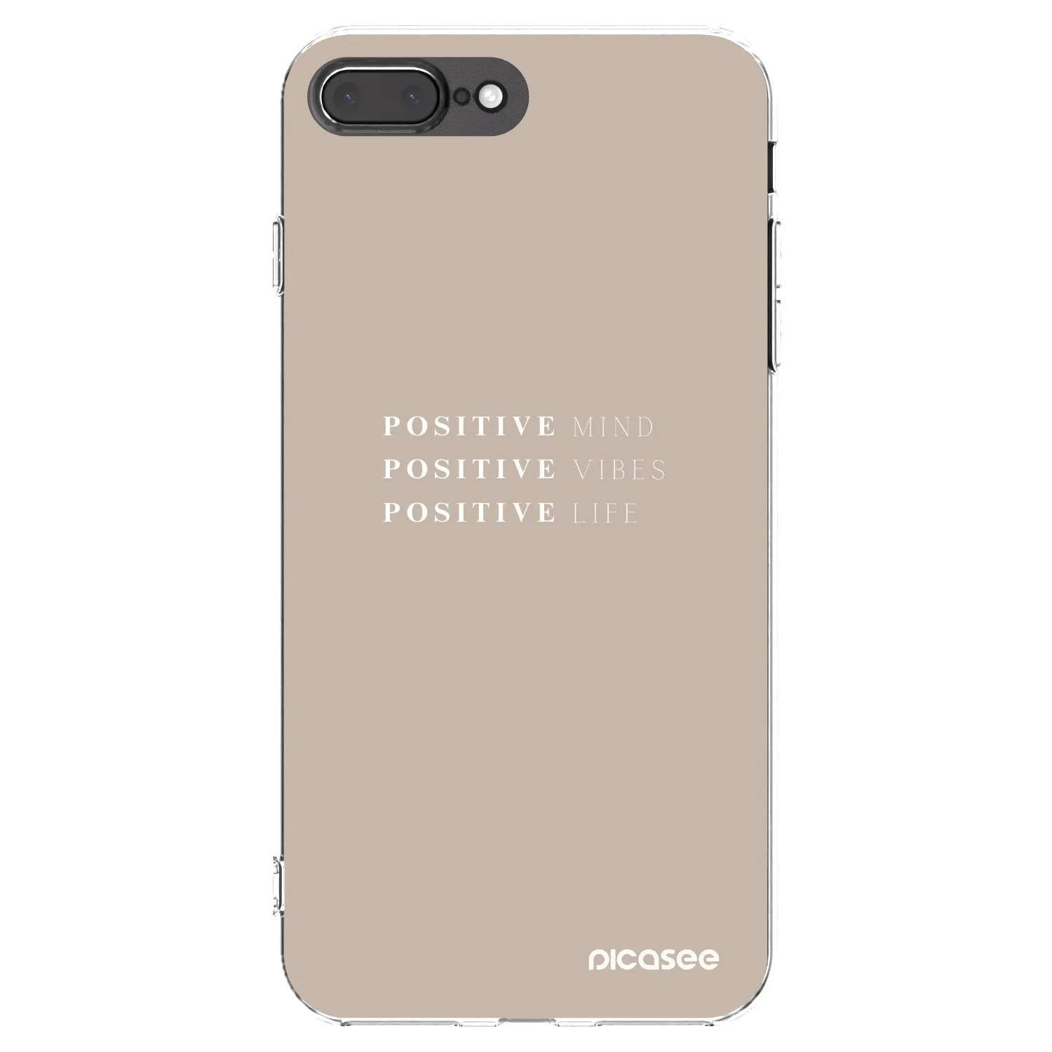 Picasee husă transparentă din silicon pentru Apple iPhone 7 Plus - Positive Vibes