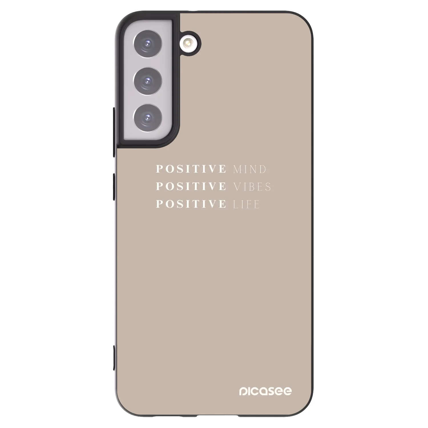 Picasee husă neagră din silicon pentru Samsung Galaxy S22+ 5G - Positive Vibes
