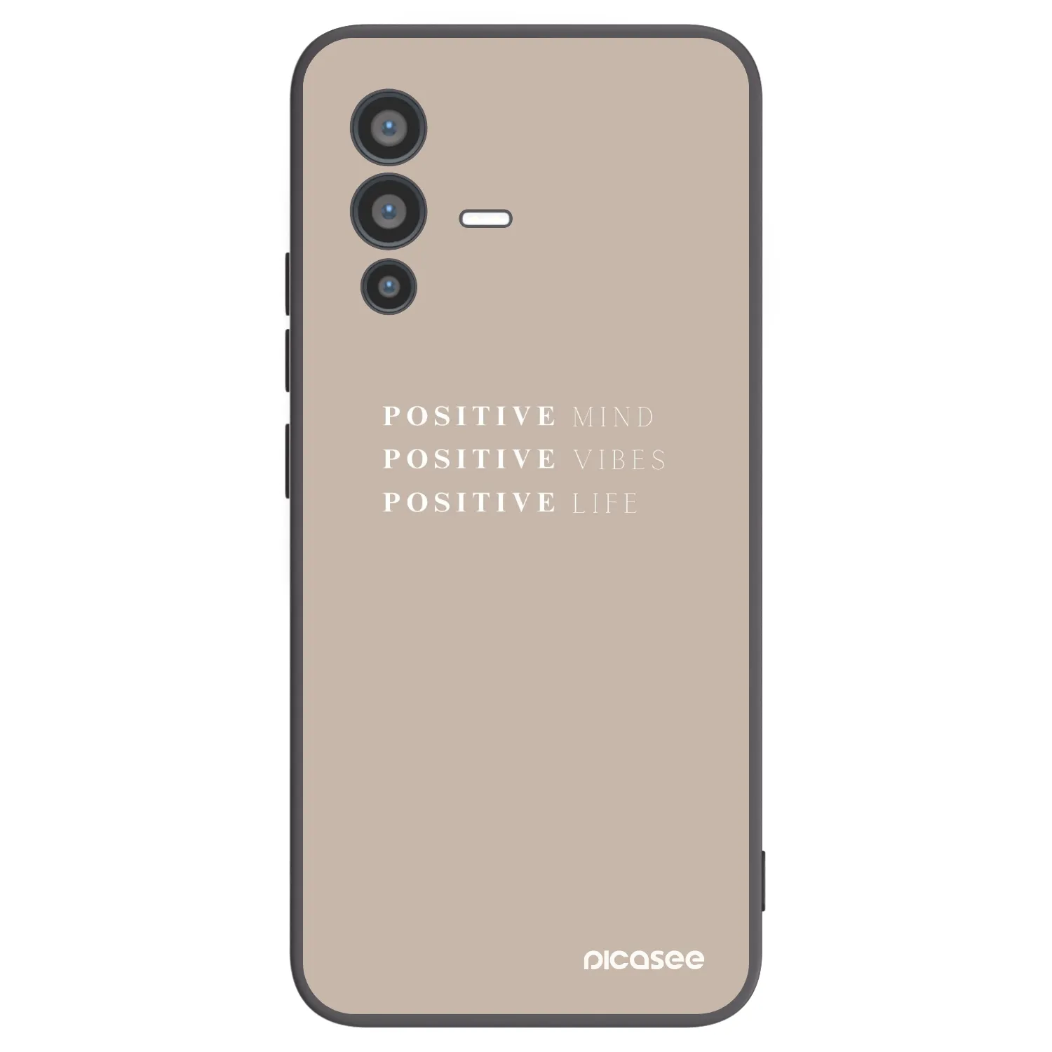 Picasee husă neagră din silicon pentru Vivo V23 5G - Positive Vibes