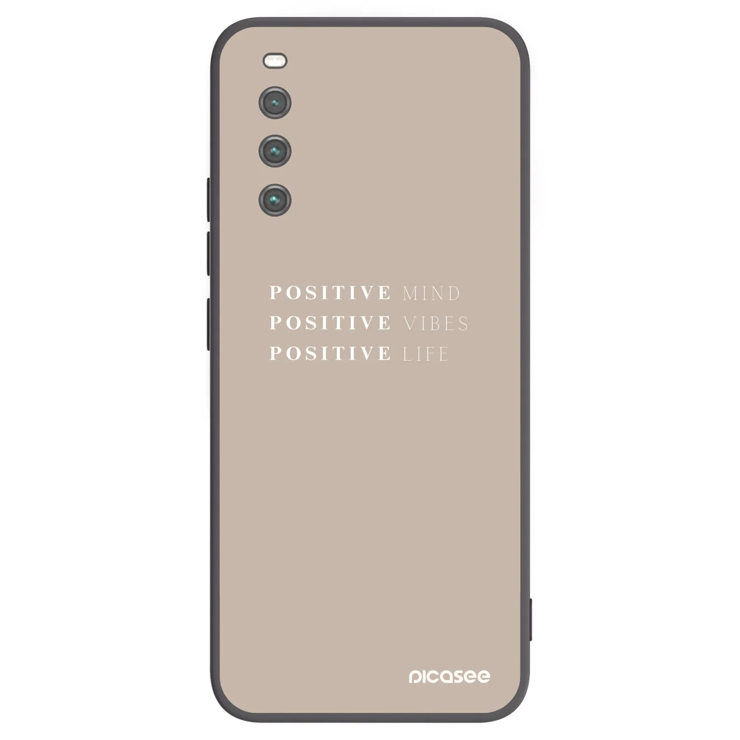 Picasee husă neagră din silicon pentru Sony Xperia 10 IV 5G - Positive Vibes