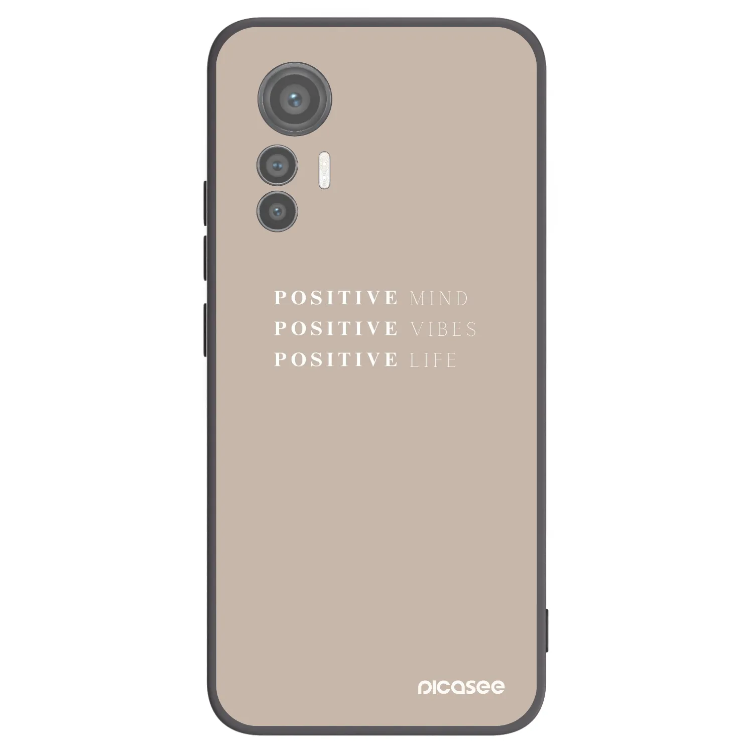 Picasee husă neagră din silicon pentru Xiaomi 12 Lite - Positive Vibes