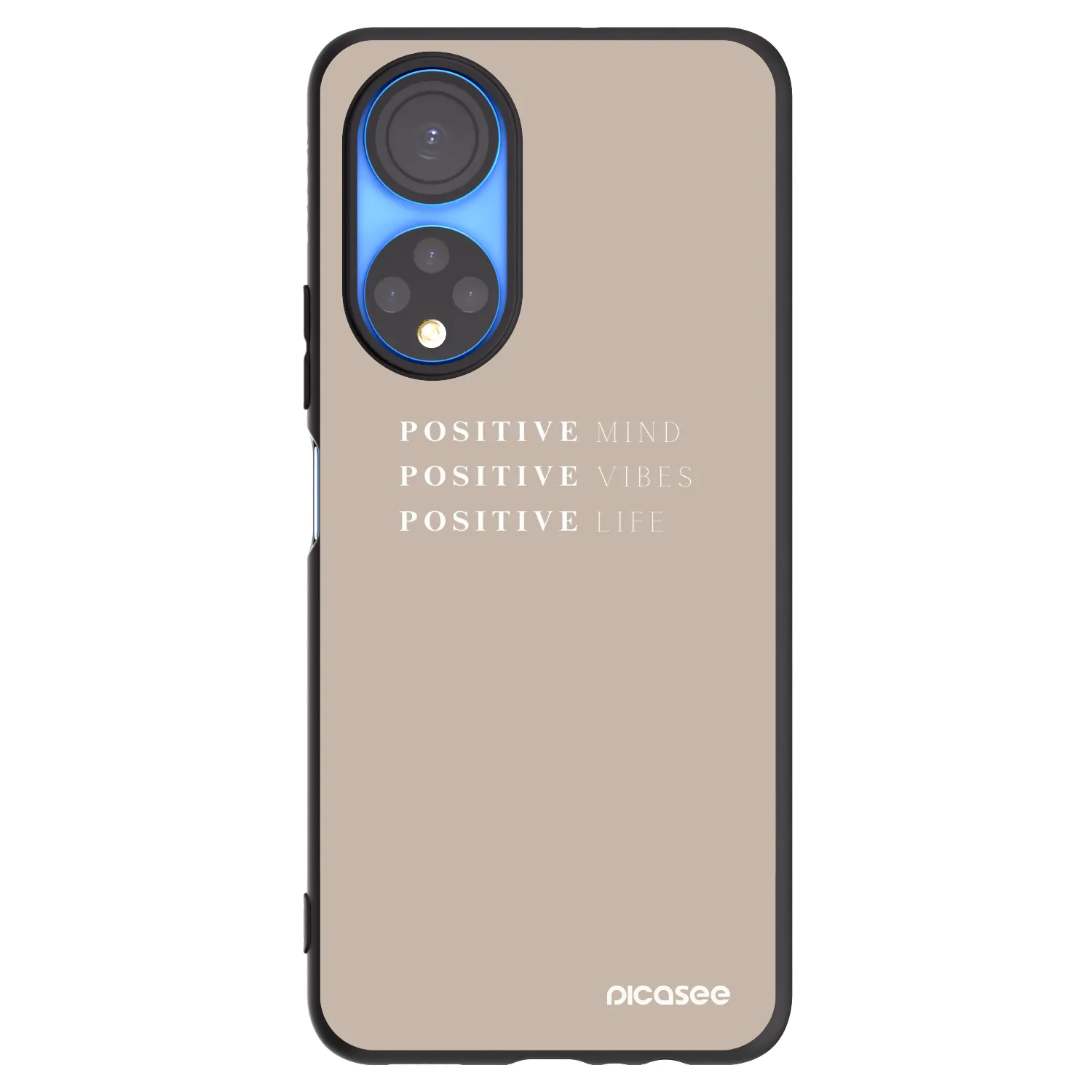 Picasee husă neagră din silicon pentru Honor X7 - Positive Vibes
