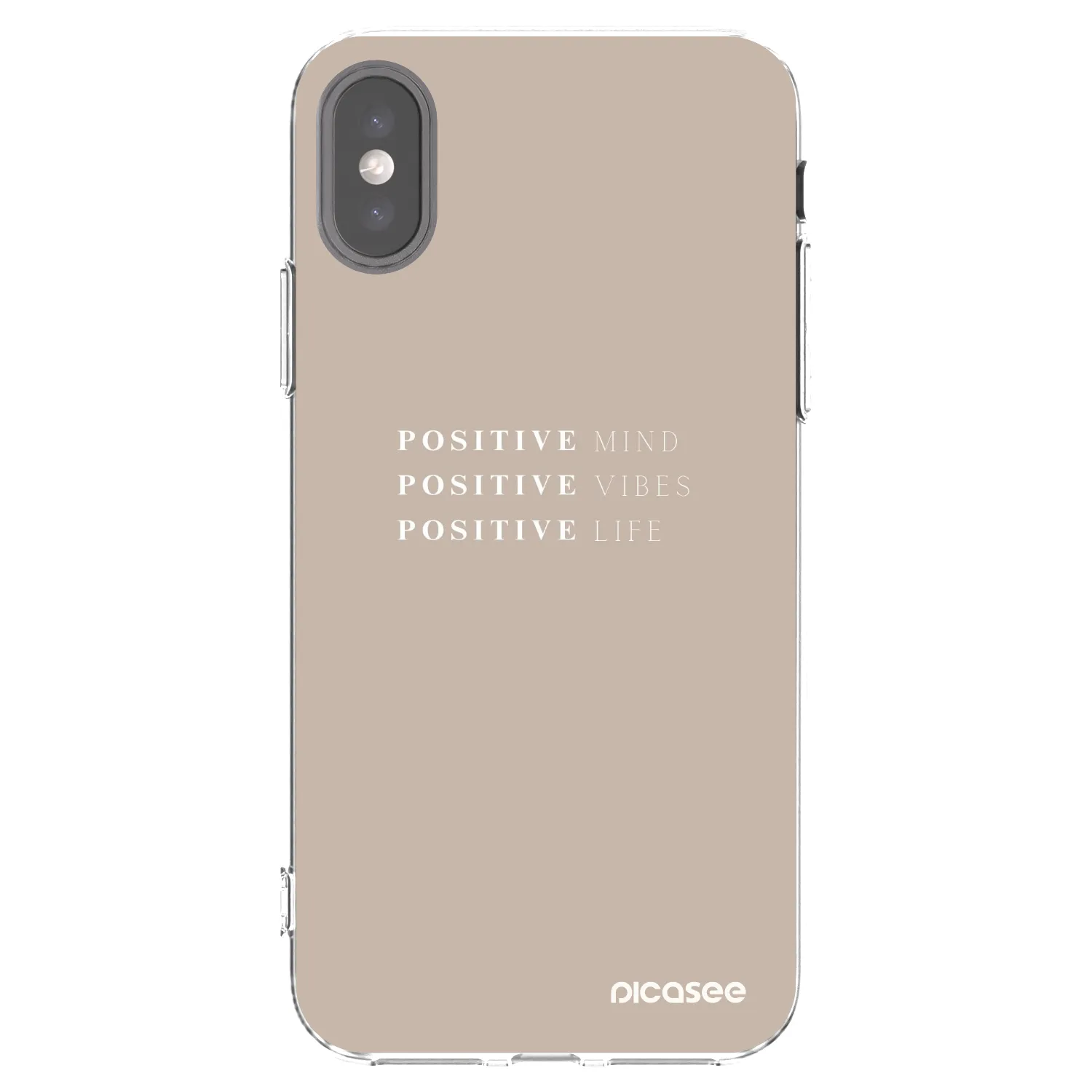 Picasee husă transparentă din silicon pentru Apple iPhone X/XS - Positive Vibes