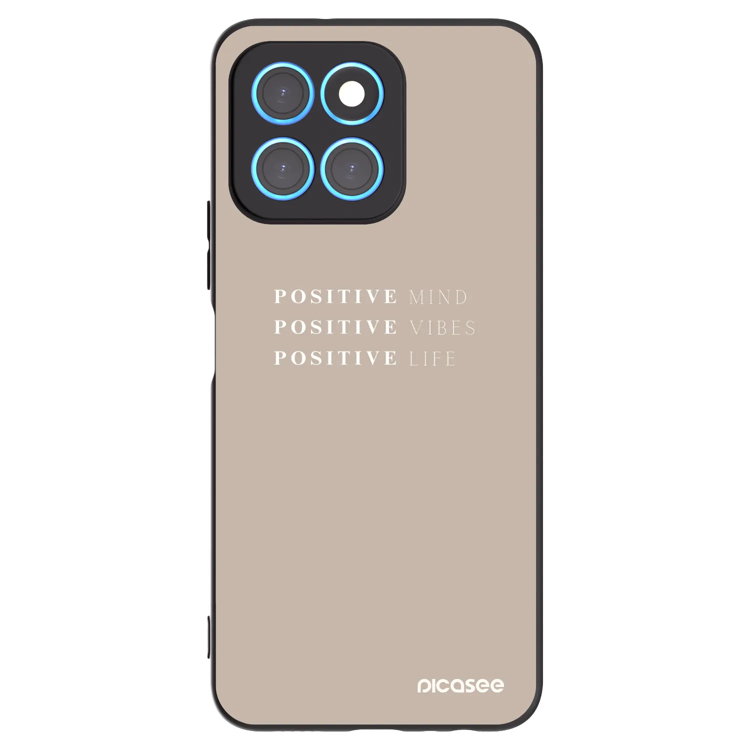 Picasee husă neagră din silicon pentru Honor X6 - Positive Vibes