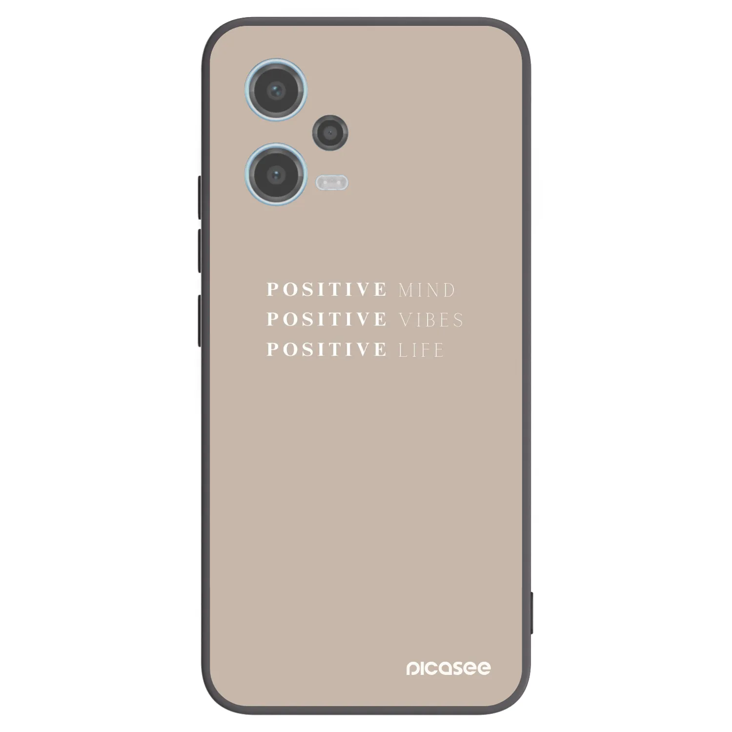 Picasee husă neagră din silicon pentru Xiaomi Redmi Note 12 5G - Positive Vibes