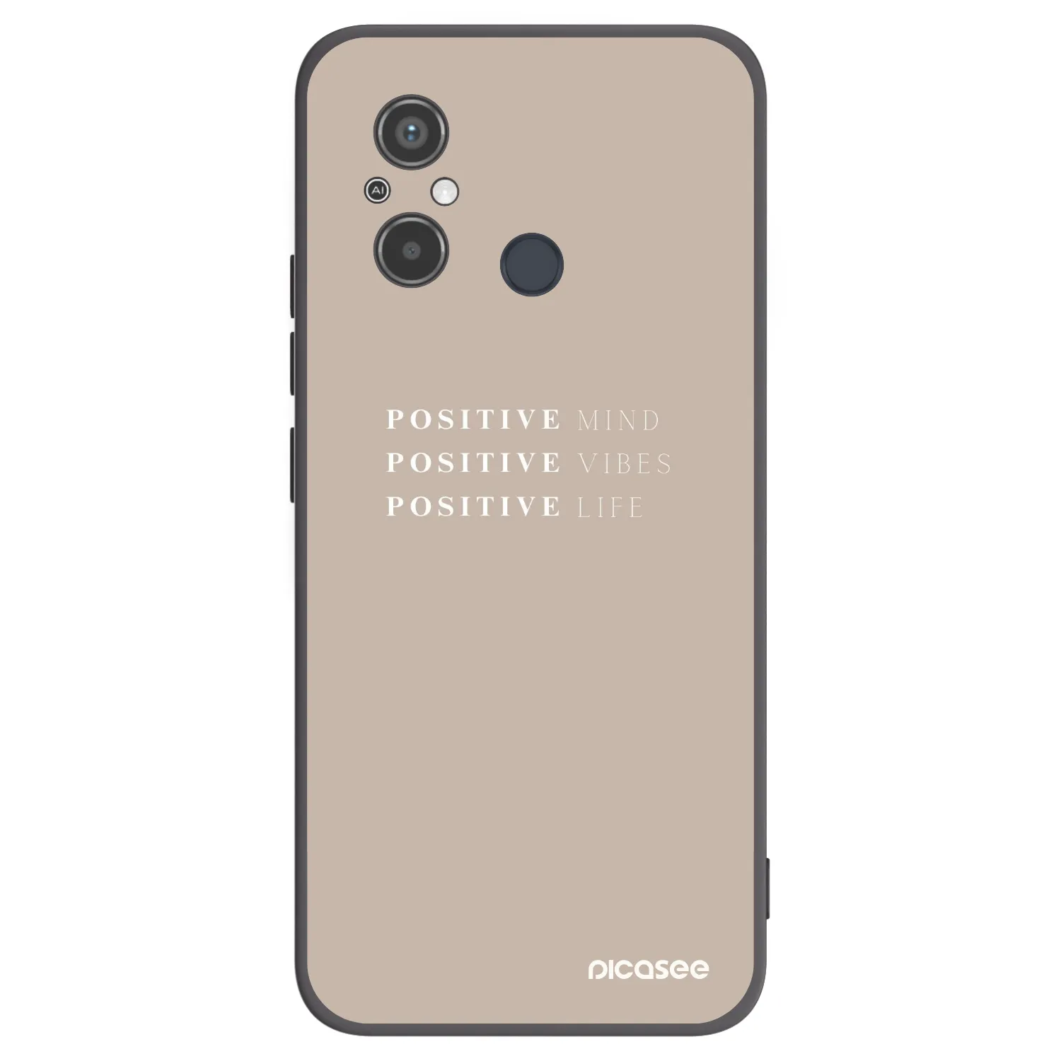 Picasee husă neagră din silicon pentru Xiaomi Redmi 12C - Positive Vibes