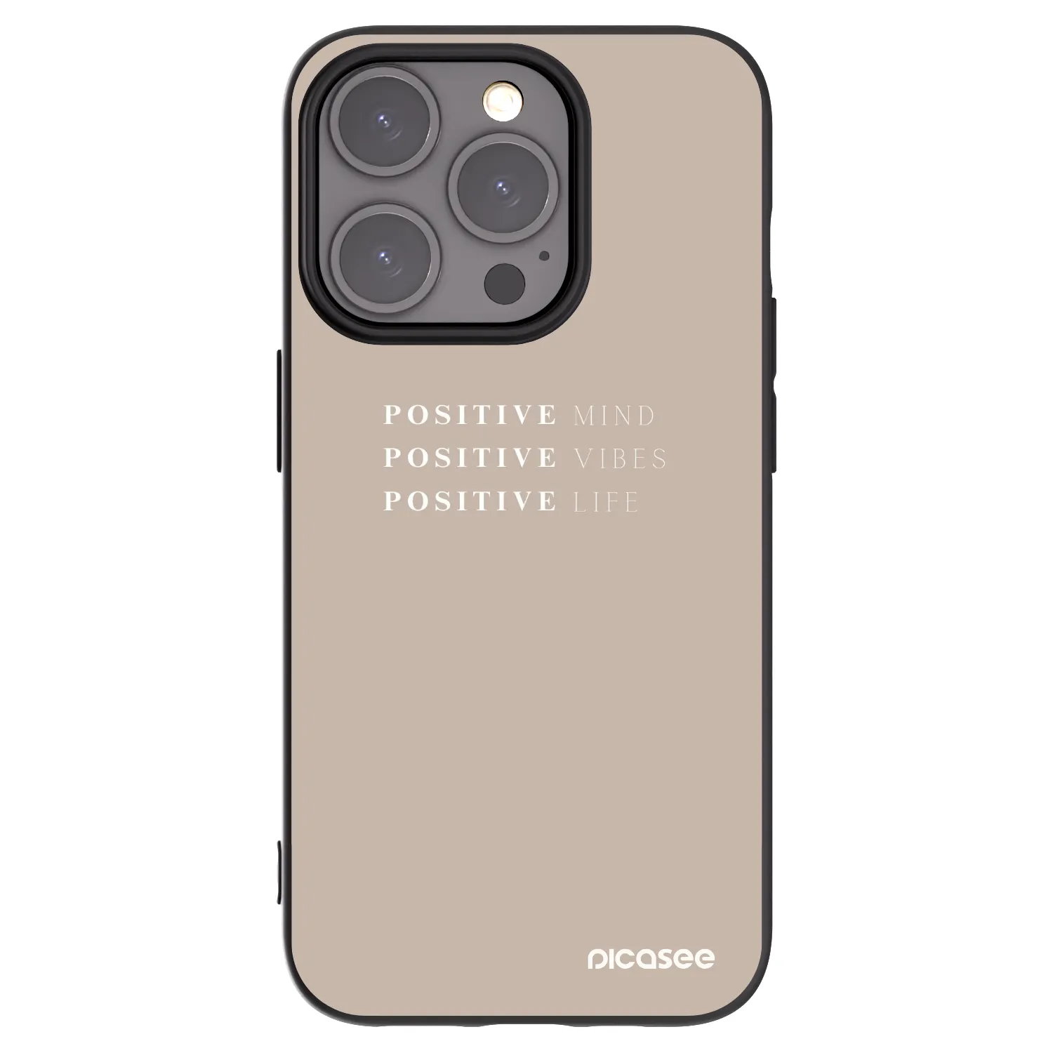 Picasee husă neagră din silicon pentru Apple iPhone 15 Pro - Positive Vibes