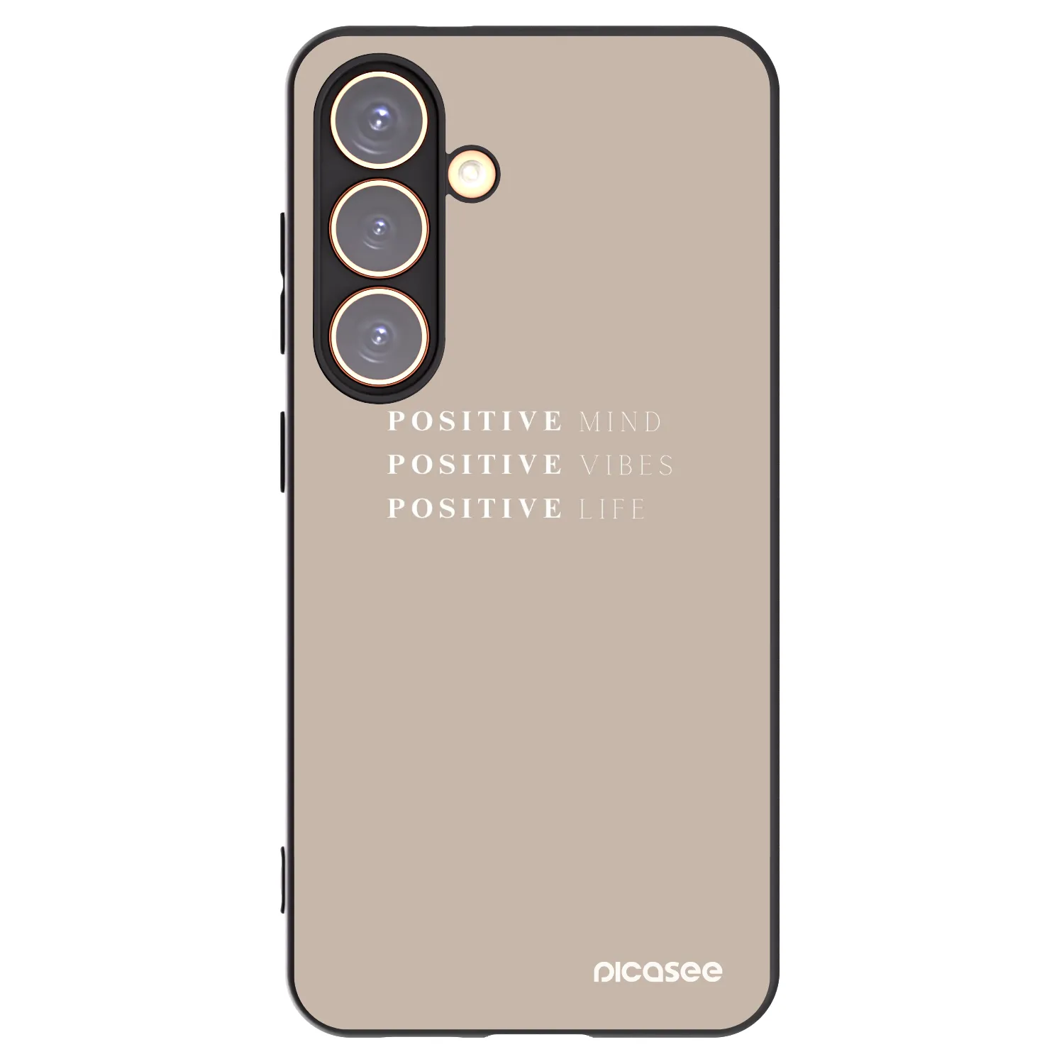 Picasee husă neagră din silicon pentru Samsung Galaxy S24 S921B 5G - Positive Vibes