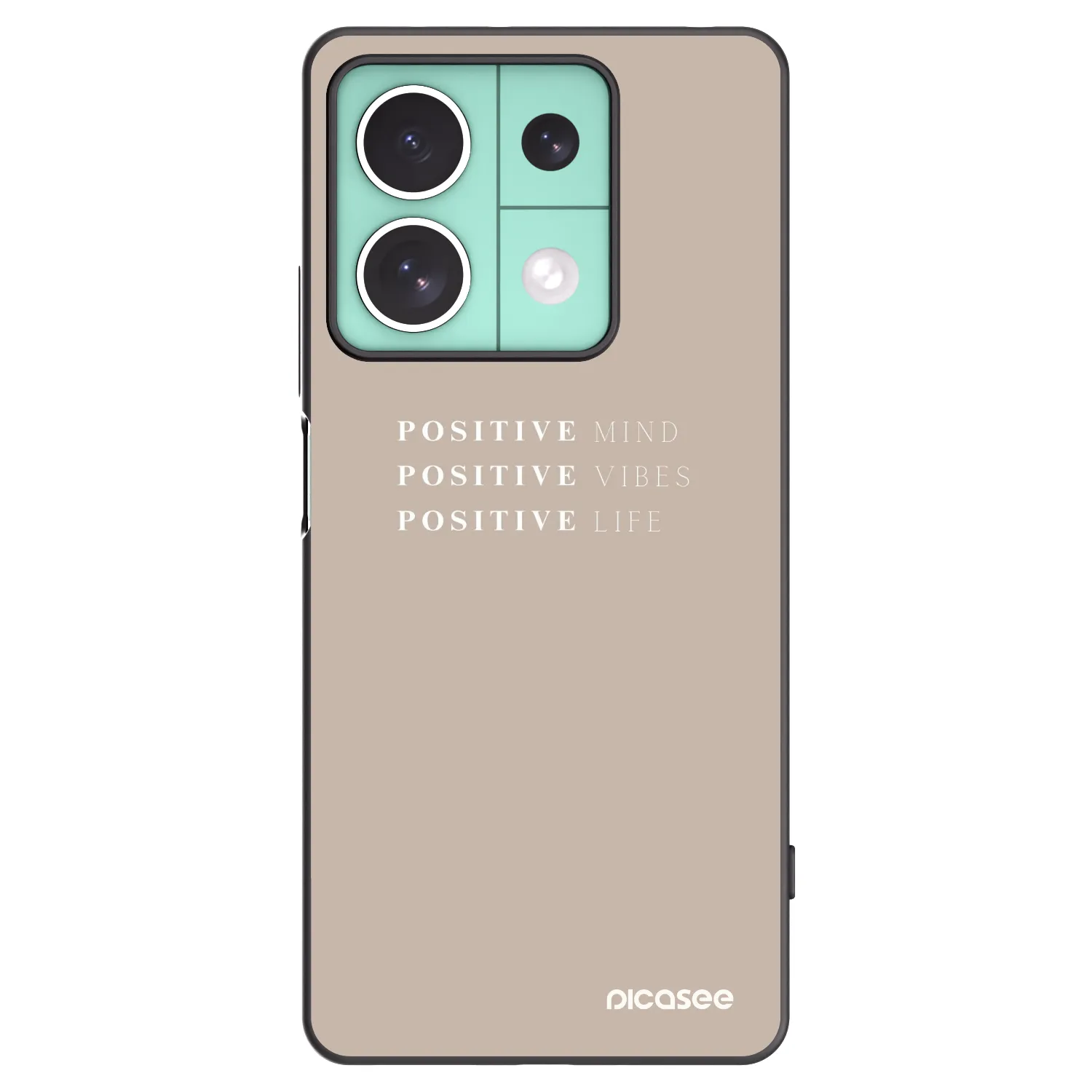 Picasee husă neagră din silicon pentru Xiaomi Redmi Note 13 5G - Positive Vibes