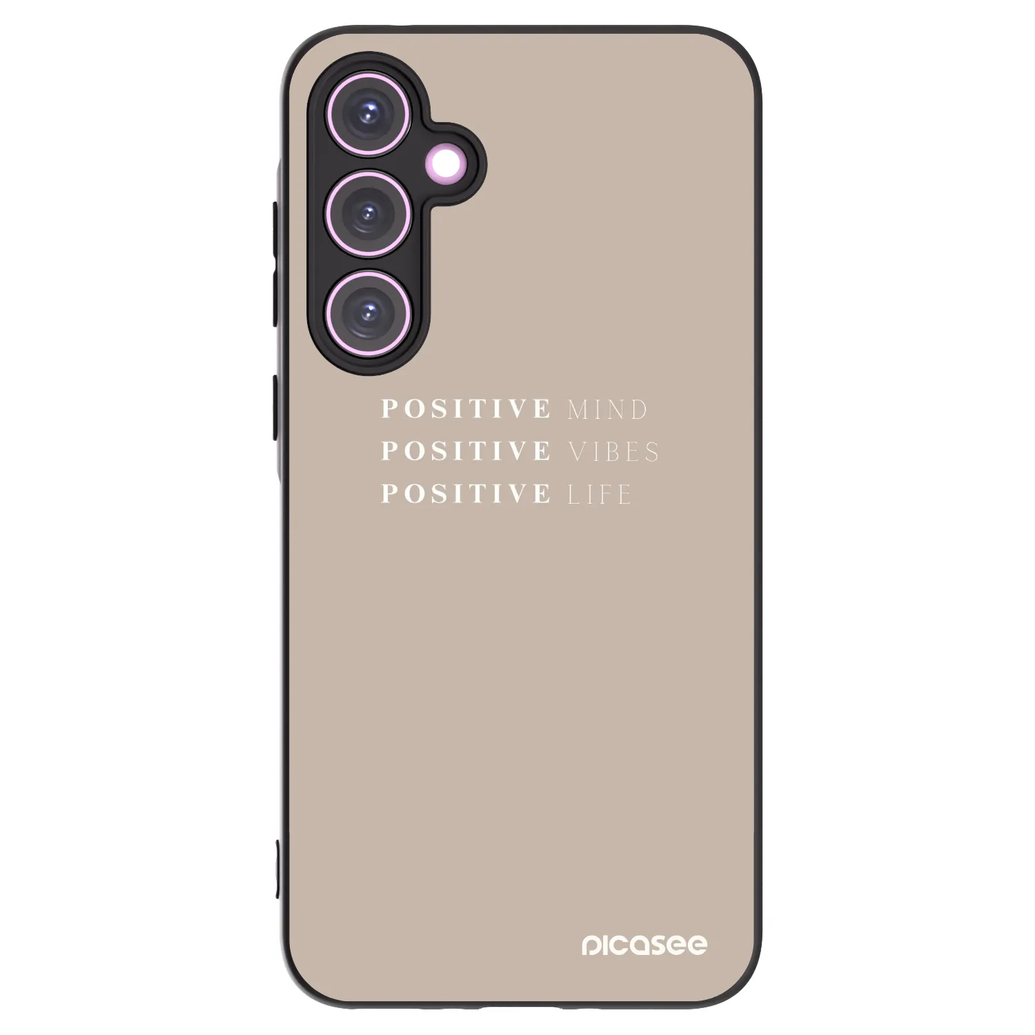 Picasee husă neagră din silicon pentru Samsung Galaxy A35 5G A356B - Positive Vibes