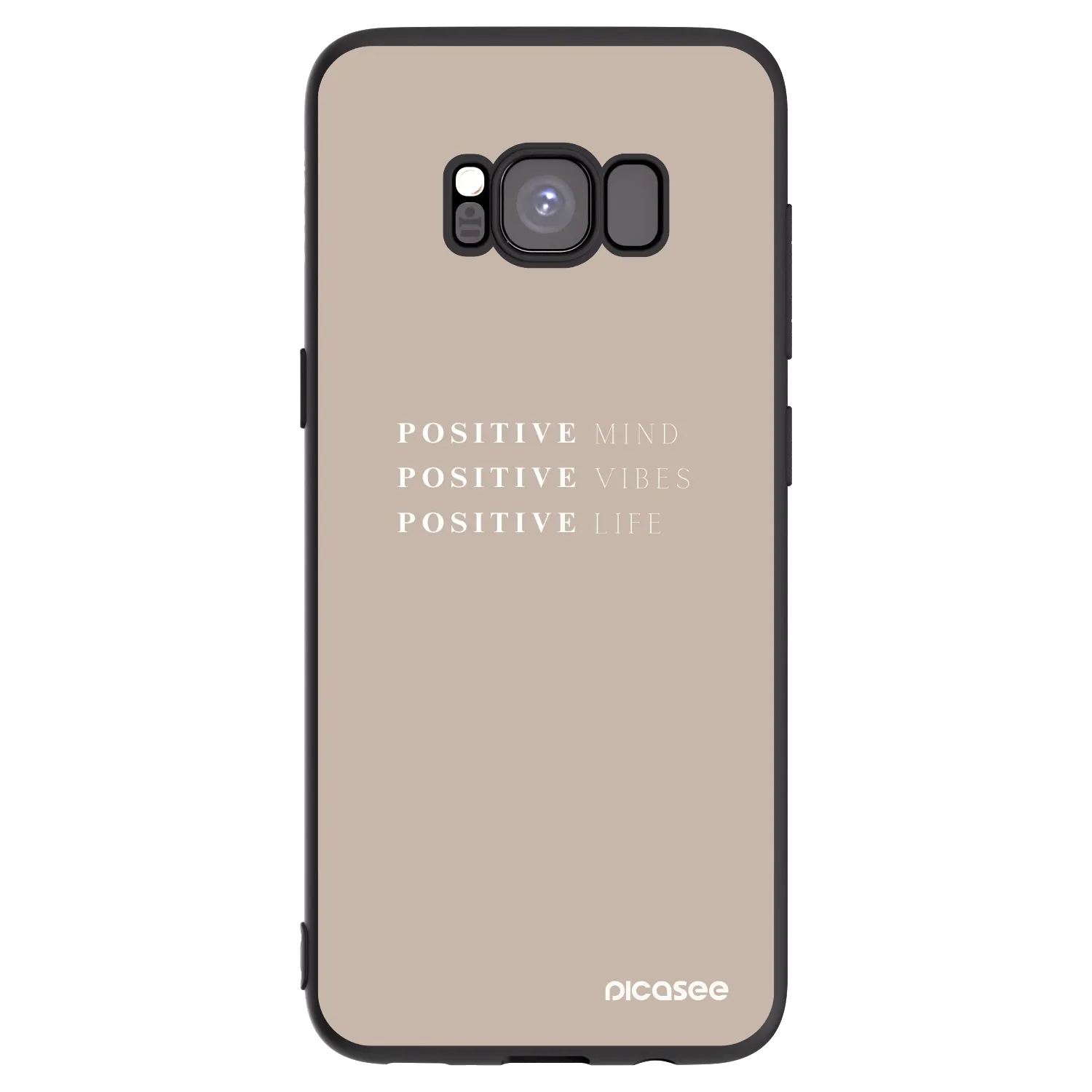 Picasee husă neagră din silicon pentru Samsung Galaxy S8 G950F - Positive Vibes