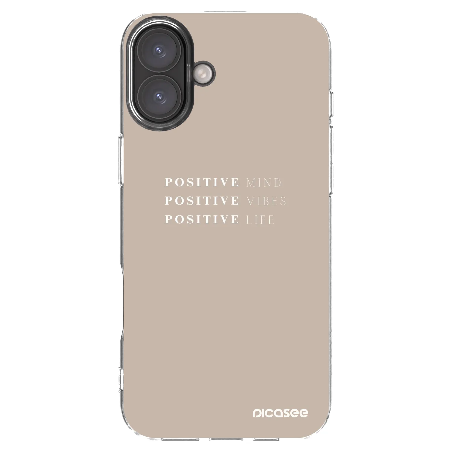 Picasee husă transparentă din silicon pentru Apple iPhone 16 Plus - Positive Vibes