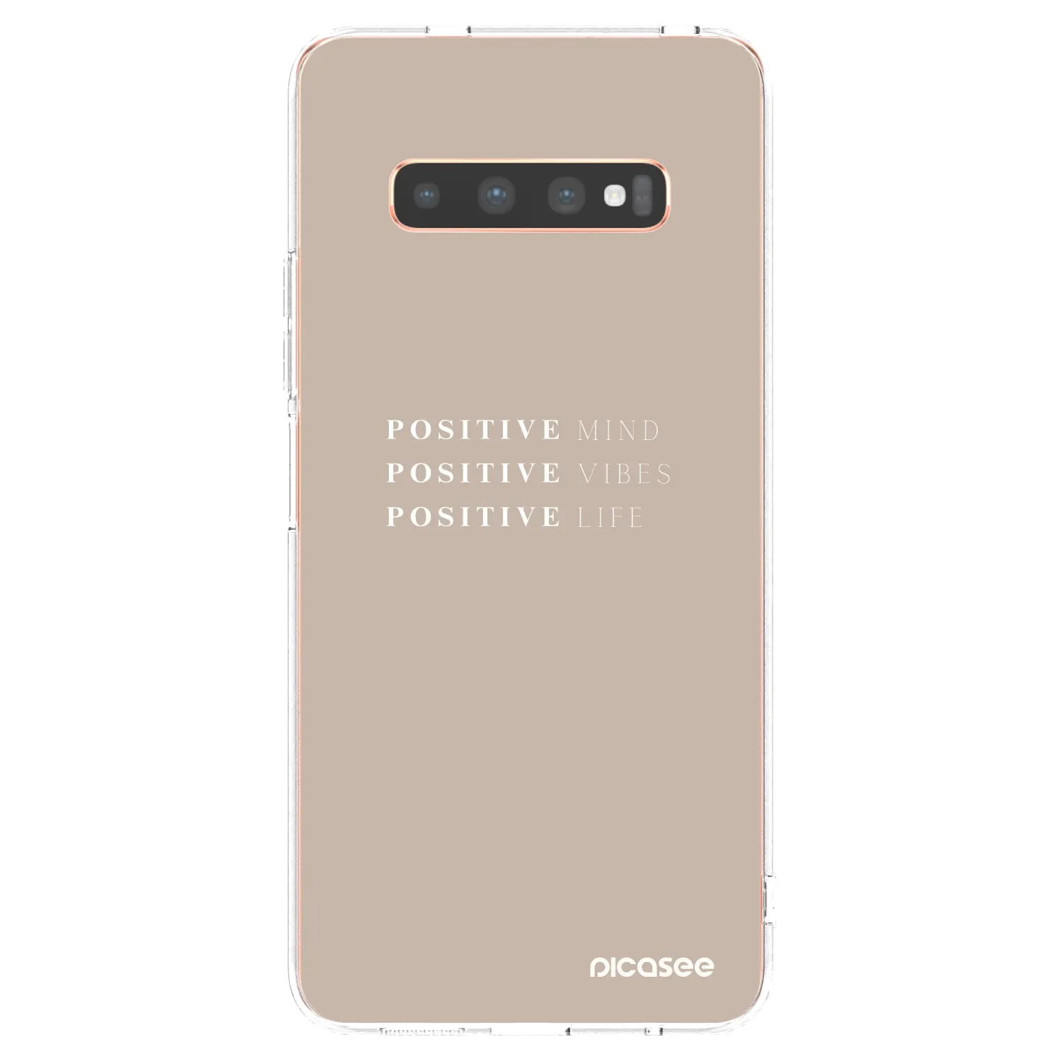 Picasee husă transparentă din silicon pentru Samsung Galaxy S10 Plus G975 - Positive Vibes