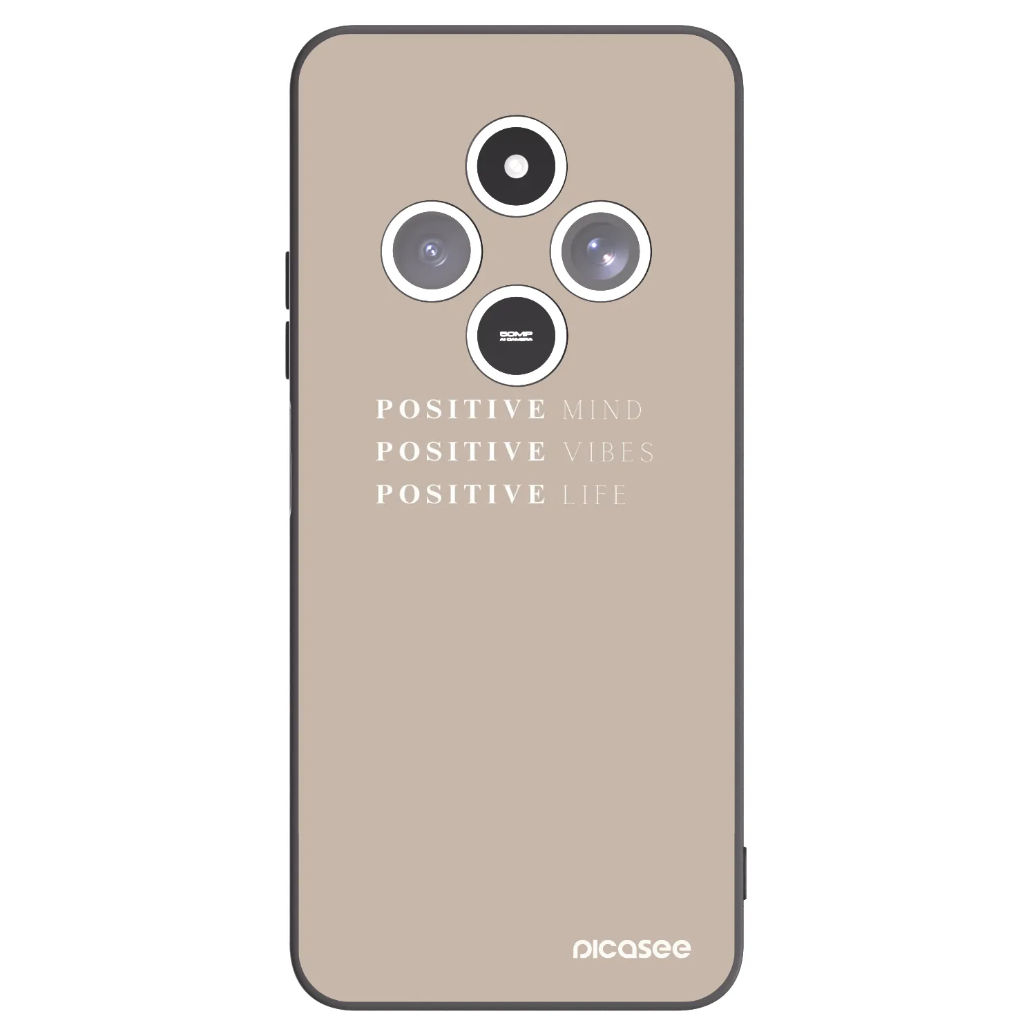 Picasee husă neagră din silicon pentru Xiaomi Redmi 14C - Positive Vibes