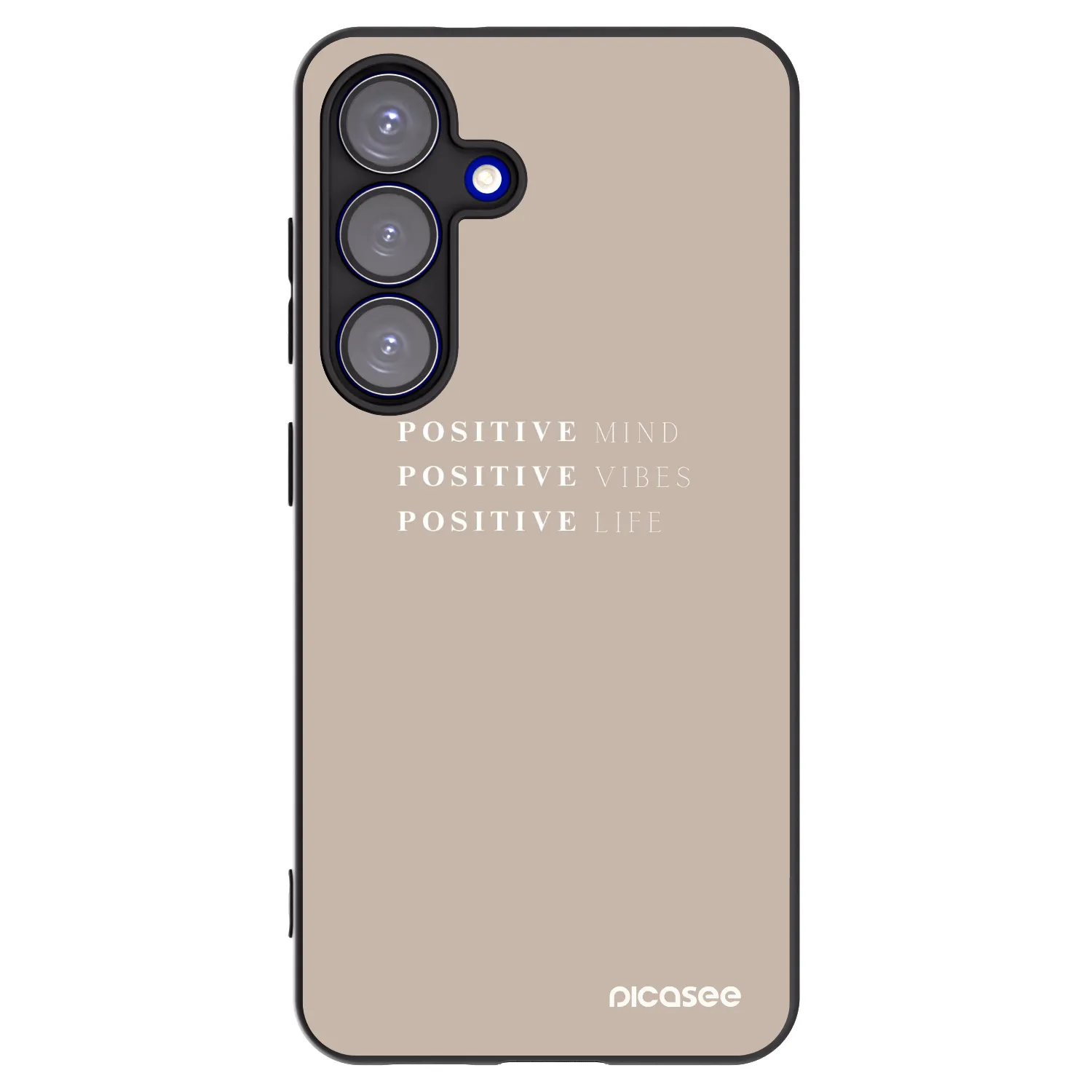 Picasee husă neagră din silicon pentru Samsung Galaxy S25 5G - Positive Vibes